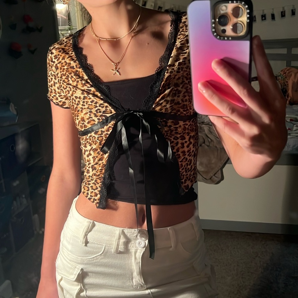 Cheeta print top